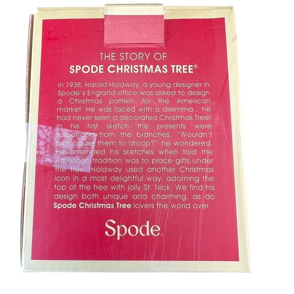 Spode Christmas Tree Red Trim Handle Mug 14 oz Holiday Original Box 4.5" - Picture 9 of 9